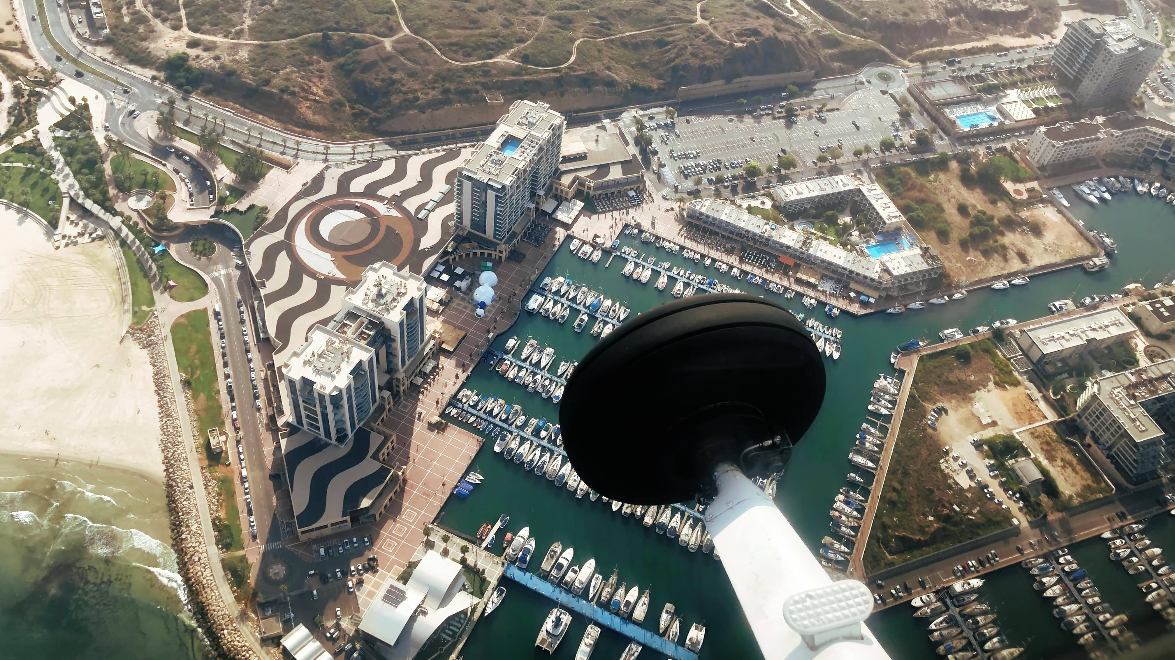 Herzliyah Marina and Cessna 172 wheel.jpg