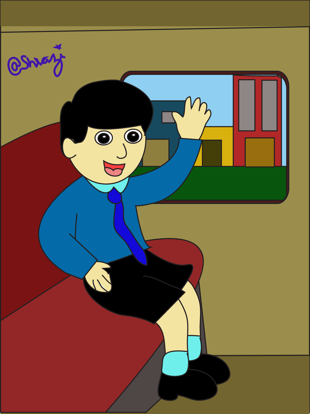 School Boy In The Bus Animtated Gif Scene By Me Shrazi Steem Goldvoice Club