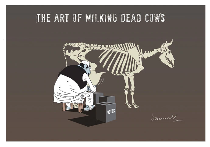 Is it moral to milk a dead cow? 