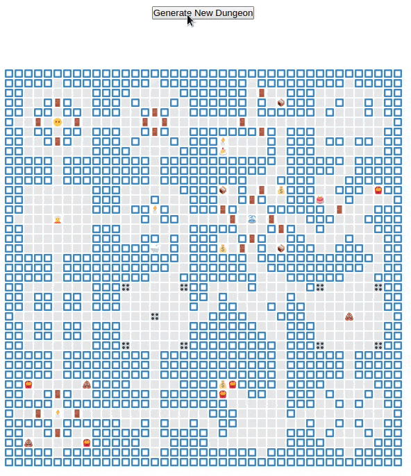bunch of randomly-generated dungeons, with no duplicated rooms per map