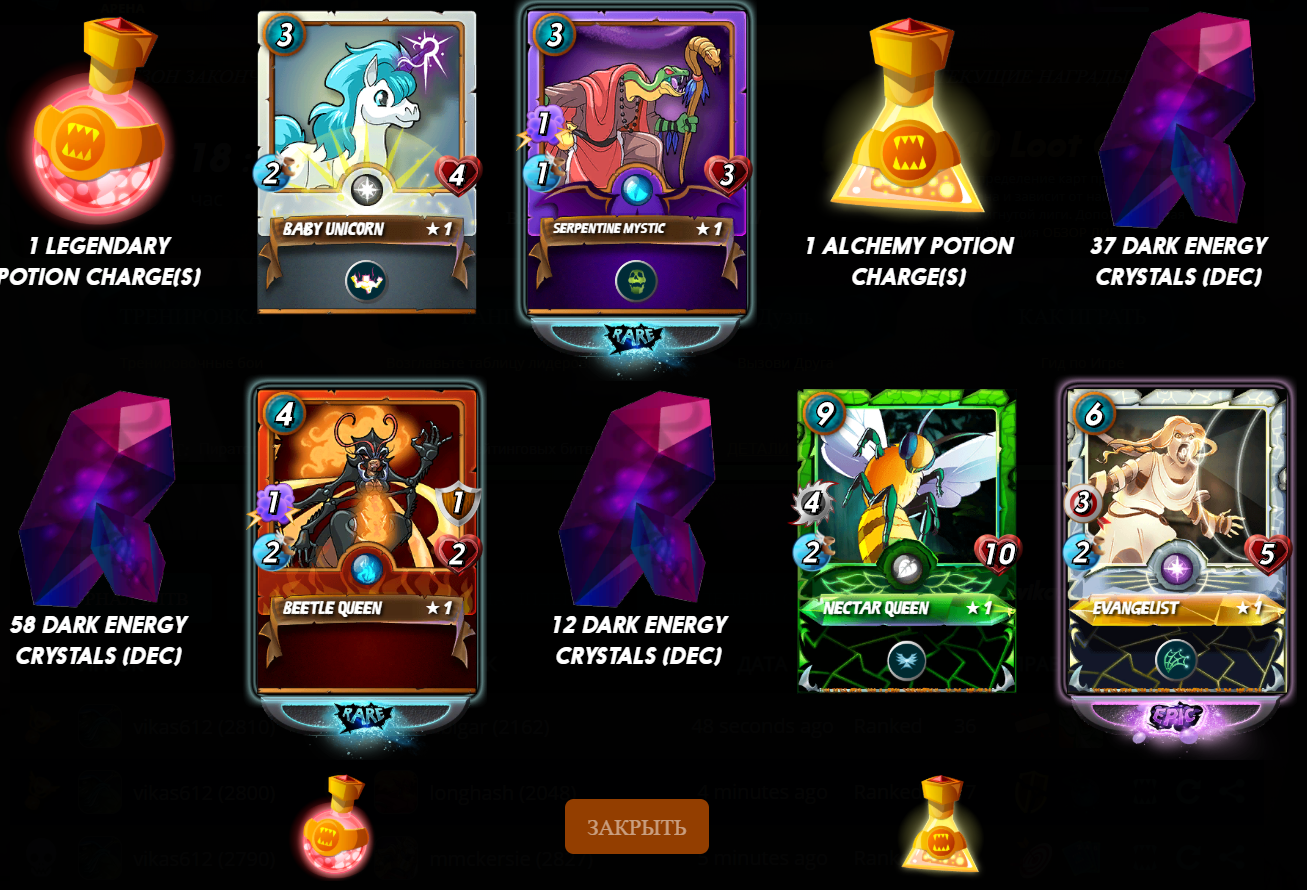 Quest reward. Reward for Quest